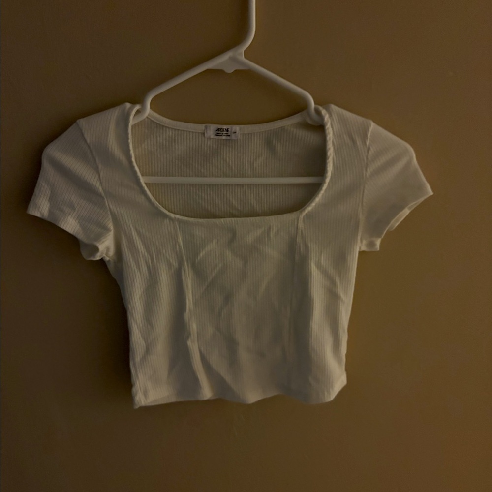 White| cropped t shirt| Ardene